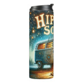 Groovy Retro Hippie Thermal Tumbler Thermosbeker (Gedraaid links)