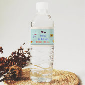 Groovy Retro Hippie Verjaardagsfeestje Waterfles Etiket