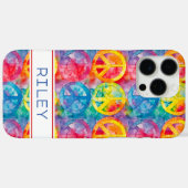 Groovy Retro Hippie Vredesteken Persoonlijk Case-Mate iPhone Case (Achterkant (horizontaal))