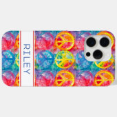 Groovy Retro Hippie Vredesteken Persoonlijk Case-Mate iPhone Case (Achterkant (horizontaal))