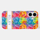 Groovy Retro Hippie Vredesteken Persoonlijk Case-Mate iPhone Case (Achterkant (horizontaal))