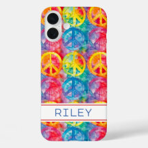 Groovy Retro Hippie Vredesteken Persoonlijk