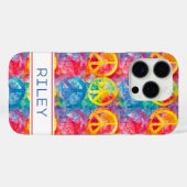 Groovy Retro Hippie Vredesteken Persoonlijk Case-Mate iPhone Case (Achterkant (horizontaal))