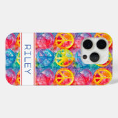 Groovy Retro Hippie Vredesteken Persoonlijk Case-Mate iPhone Case (Achterkant (horizontaal))