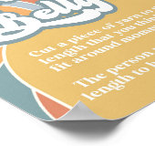 Groovy Retro Hoe groot is het Belly Shower Game va Poster (Hoek)