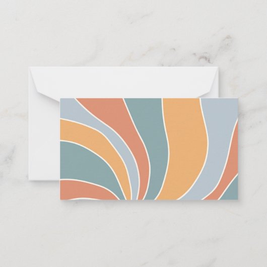 Groovy Retro Hoe groot is mama's Belly-raad Notitiekaartje (Achterkant)