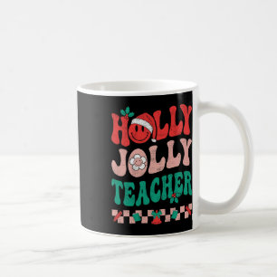 Groovy Retro Holly Xmas Jolly leraar kerstvii Koffiemok