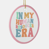 Groovy Retro Human Resources Era Professioneel Cad Keramisch Ornament (Rechts)