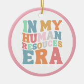 Groovy Retro Human Resources Era Professioneel Cad Keramisch Ornament (Voorkant)