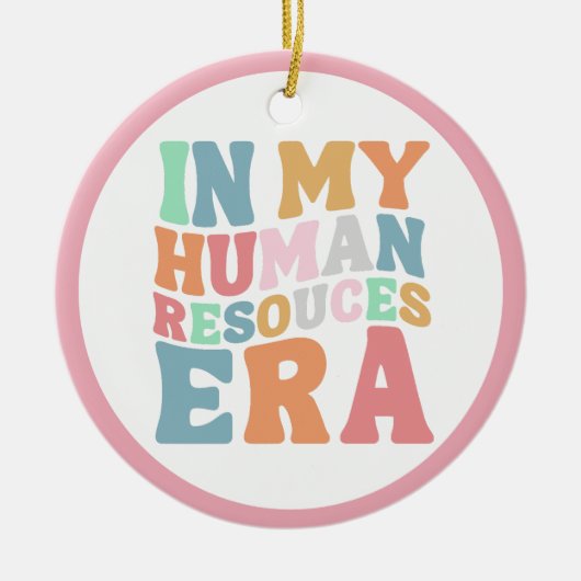 Groovy Retro Human Resources Era Professioneel Cad Keramisch Ornament (Voorkant)