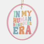 Groovy Retro Human Resources Era Professioneel Cad Keramisch Ornament (Links)