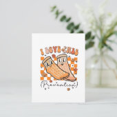 Groovy Retro I Love Herfst Prevention Funny Bedankkaart (Staand voorkant)