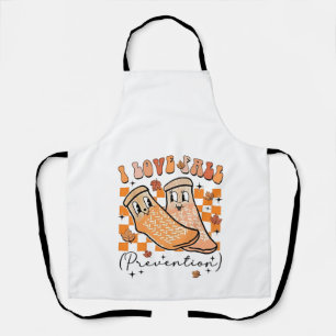 Groovy Retro I Love Valpreventie Grappig  Schort