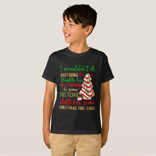 Groovy Retro I'd Do Sketchy Stuff For Christmas Tr T-shirt (Voorkant volledig)