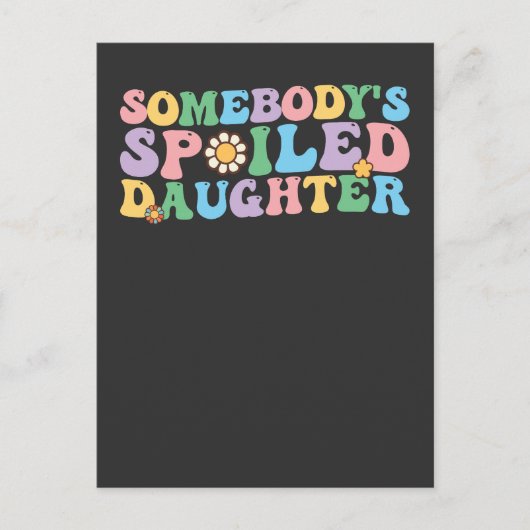 Groovy Retro Iemand zijn verwende dochter Uitnodiging Briefkaart (Voorkant)