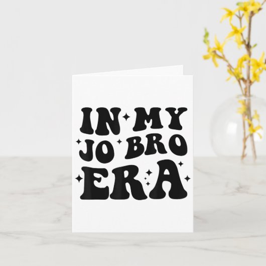 Groovy Retro In My Jo Bro Era Funny Womens Mens  Kaart (Gele Bloem)
