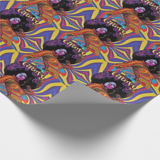 Groovy Retro inpakpapier (Hoek)