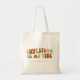 Groovy Retro Investing is mijn vibe, financieel ma Tote Bag
