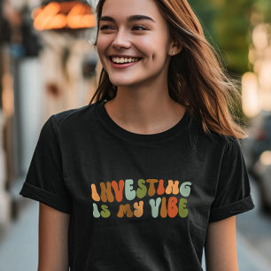 Groovy Retro Investment is mijn vibe, investeerder T-shirt