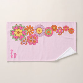 Groovy Retro Jaren 60 Hippie Badhanddoek Bad Handdoek