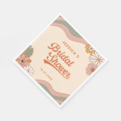 Groovy Retro Jaren 70 Bloem Bruiloft Servet (Hoek)