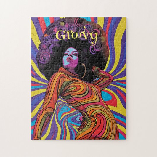 Groovy Retro Jigsaw puzzel (Verticaal)