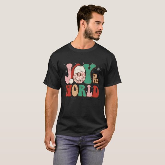 Groovy Retro kerst heeft een heilige kerstman T-shirt (Voorkant volledig)