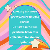 Groovy Retro Kerstbomen Patroon Foto Lijst Feestdagenkaart