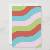 Groovy Retro kerstfeest uitnodiging (Achterkant)