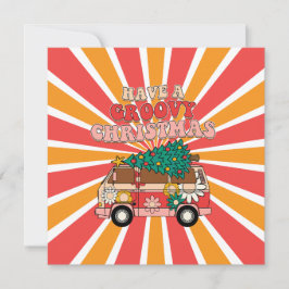 Groovy retro kerstfeestay Kaart