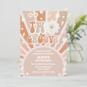 Groovy Retro Kinderen Verjaardagsuitnodiging Kaart (Staand voorkant)