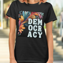 Groovy Retro Kleurrijke Stellingname Democratie