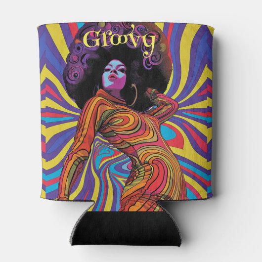 Groovy Retro Koelbox Blikjeskoeler (Achterkant)