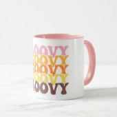 Groovy Retro Koffiekop Mok (Voorkant rechts)