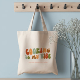 Groovy Retro Koken is Mijn Vibe, Chef, Kok, Eten Tote Bag