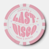 Groovy Retro Laatste Disco Bachelorette Weekend Pa Poker Chips (Voorkant)