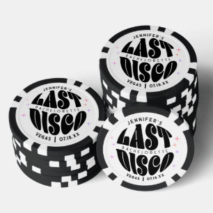 Groovy Retro Laatste Disco Bachelorette Weekend Pa Poker Chips