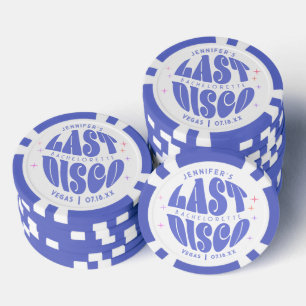Groovy Retro Laatste Disco Bachelorette Weekend Pa Poker Chips