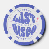 Groovy Retro Laatste Disco Bachelorette Weekend Pa Poker Chips (Achterkant)