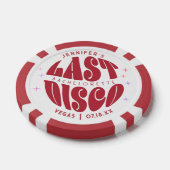 Groovy Retro Laatste Disco Bachelorette Weekend Pa Poker Chips (Enkel)