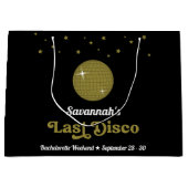 Groovy Retro Laatste Disco Bruid Bruidsfeest Groot Cadeauzakje (Voorkant)