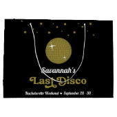 Groovy Retro Laatste Disco Bruid Bruidsfeest Groot Cadeauzakje (Achterkant)