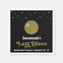 Groovy Retro Laatste Disco Bruid Hen Party Servet