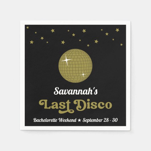 Groovy Retro Laatste Disco Bruid Hen Party Servet (Voorkant)