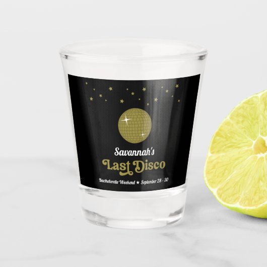 Groovy Retro Laatste Disco Bruid Hen Party Shot Glas (Voorkant)