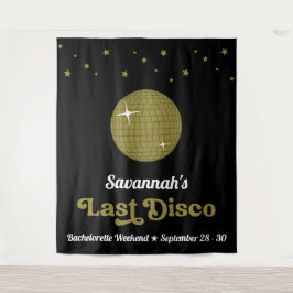 Groovy Retro Laatste Disco Bruid Hen Party Wandkleed
