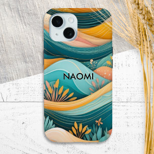 Groovy Retro landschap gepersonaliseerd iPhone 16 Pro Hoesje