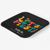 Groovy Retro Laten we feestvieren Papieren Bordje (Gebogen)