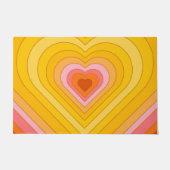 Groovy Retro Layered Heart Deurmat (Voorkant)