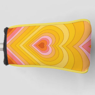 Groovy Retro Layered Heart Golfheadcover